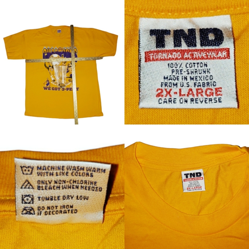 VTG Rare 2002 World Champions Los Angeles Lakers NBA Finals Three Peat Feaver 2X - Picture 2 of 14
